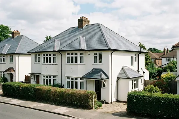 Illustration of a slate roof