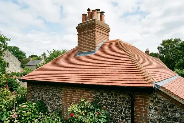 Illustration of roofing work