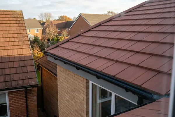 Illustration of roofing work