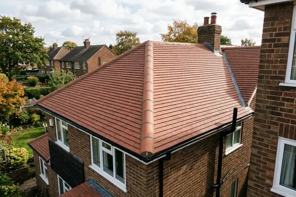 Illustration of a tiled roof