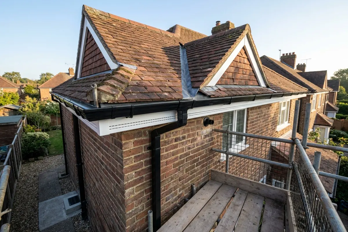 Illustration of guttering, fascias and soffits