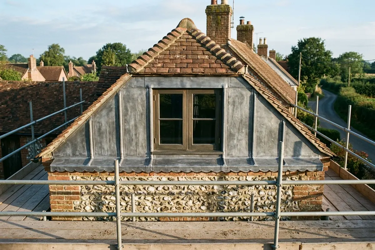 Illustration of roofing leadwork