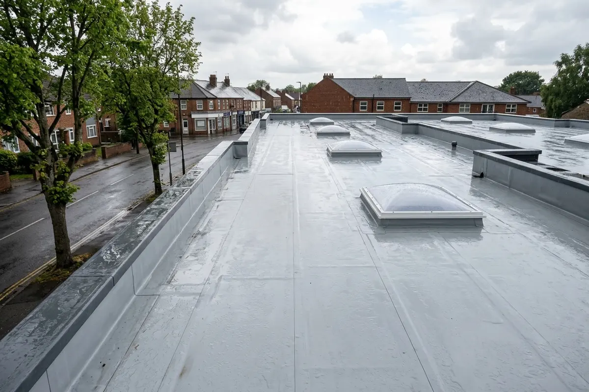 Illustration of commercial roofing