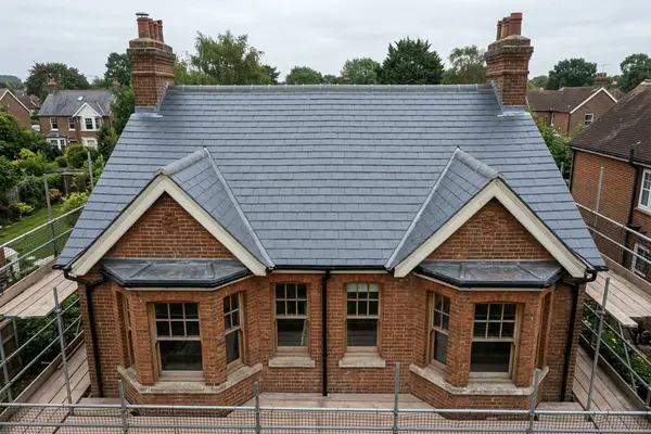 Illustration of a slate roof
