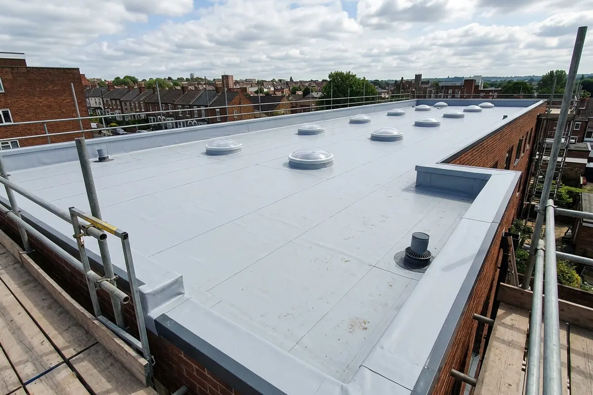 Illustration of commercial roofing