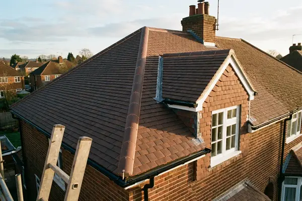 Illustration of roofing work